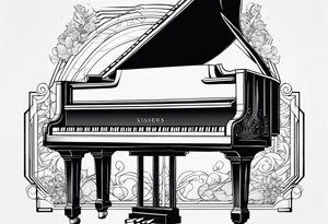 piano, musique tattoo idea