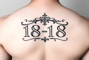 18-18 in roman numerals on the ribs tattoo idea