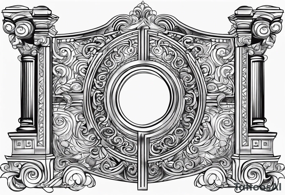 gate swirl vector tattoo idea