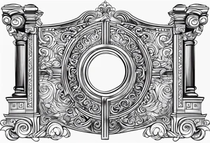 gate swirl vector tattoo idea