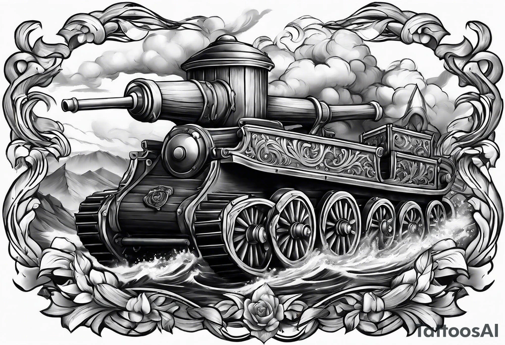 Crossed cannons tattoo idea