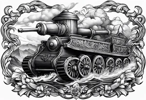 Crossed cannons tattoo idea