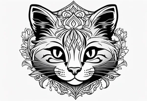 super cute cartoon wildcat cub tattoo idea