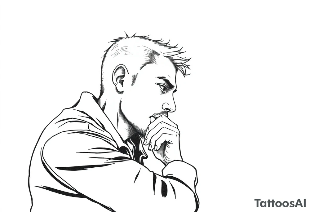 lost in thoughts tattoo idea