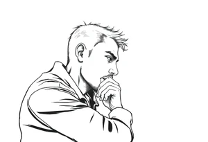 lost in thoughts tattoo idea