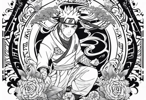 naruto with kyubi tattoo idea