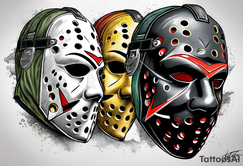 Friday the 13th mask, 13 in the mask tattoo idea