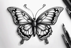 Powerful butterfly, stealth tattoo idea