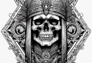 The god of death sleeve tattoo idea