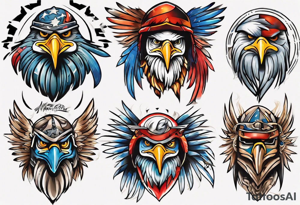 American Eagle Warrior tattoo idea