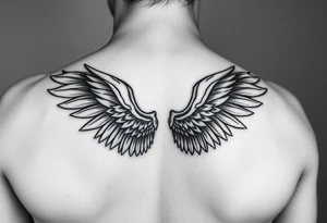 Retracted wings tattoo idea