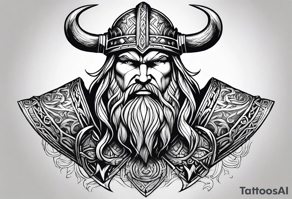 Viking Thor fat tattoo idea