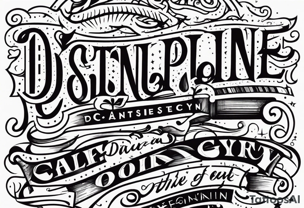 discipline and consistency tattoo idea