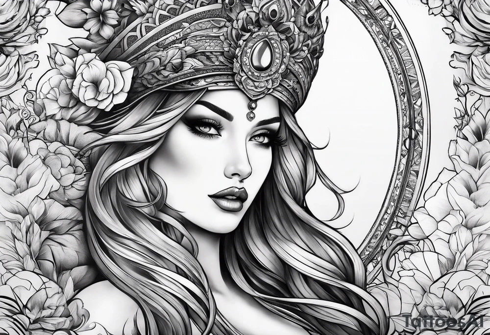 Full leg tattoo design tattoo idea