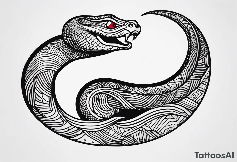 Cobra Seven number shape tattoo idea