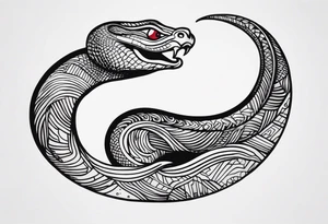 Cobra Seven number shape tattoo idea