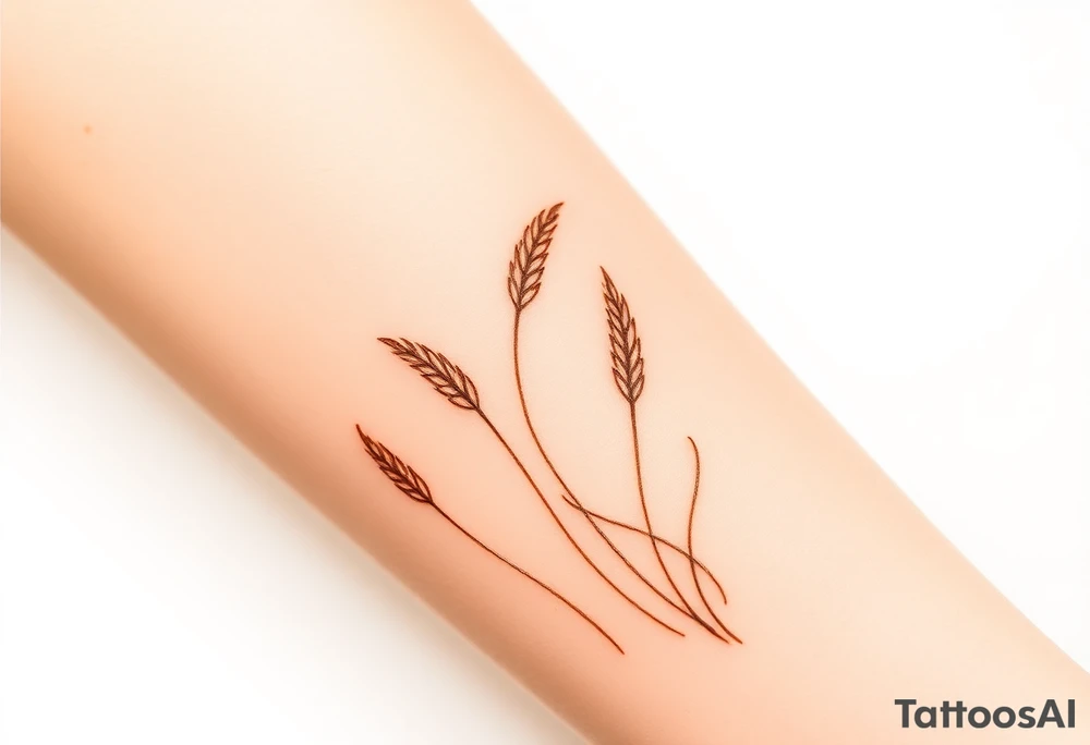 A golden wheat field tattoo idea