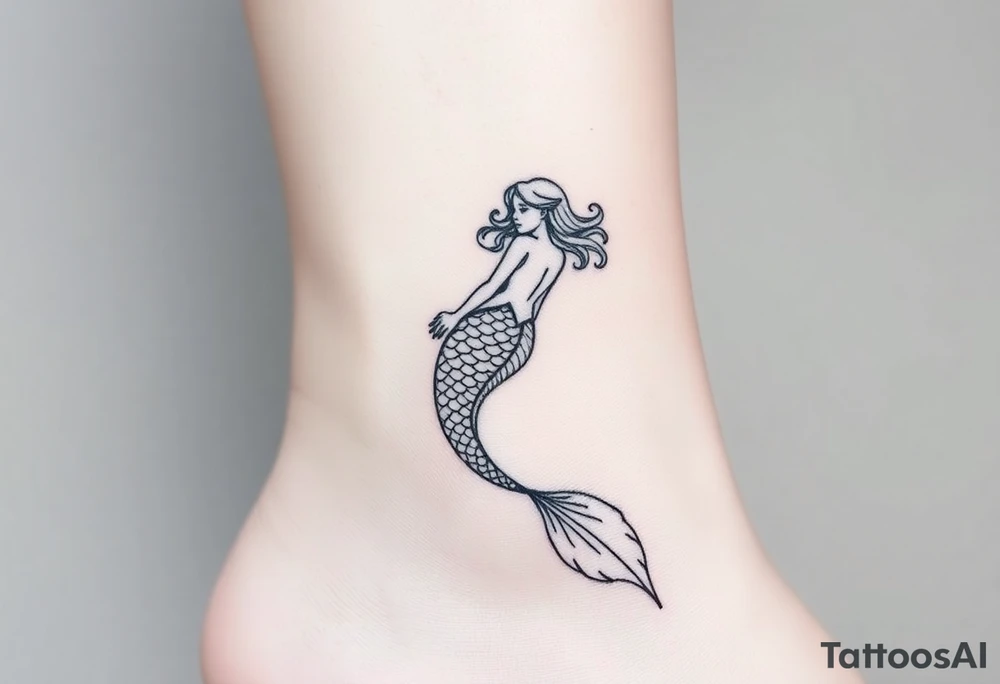 Injured mermaid tattoo idea