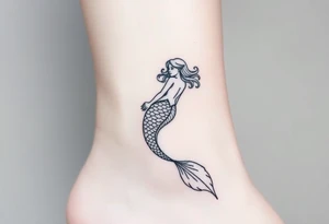 Injured mermaid tattoo idea