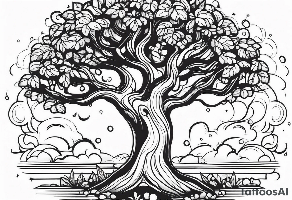 Tree standing in it's own tattoo idea