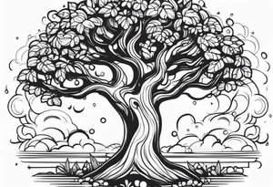 Tree standing in it's own tattoo idea