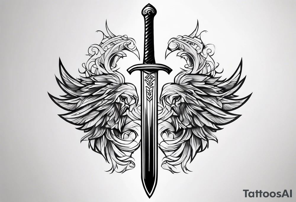 Valhalla sword tattoo idea
