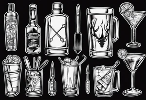 Bartender tools tattoo idea