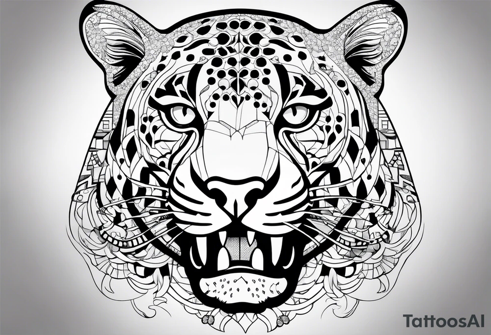 Jaguar in New York city tattoo idea