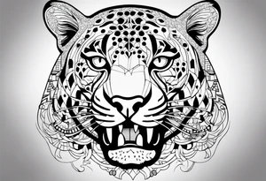 Jaguar in New York city tattoo idea