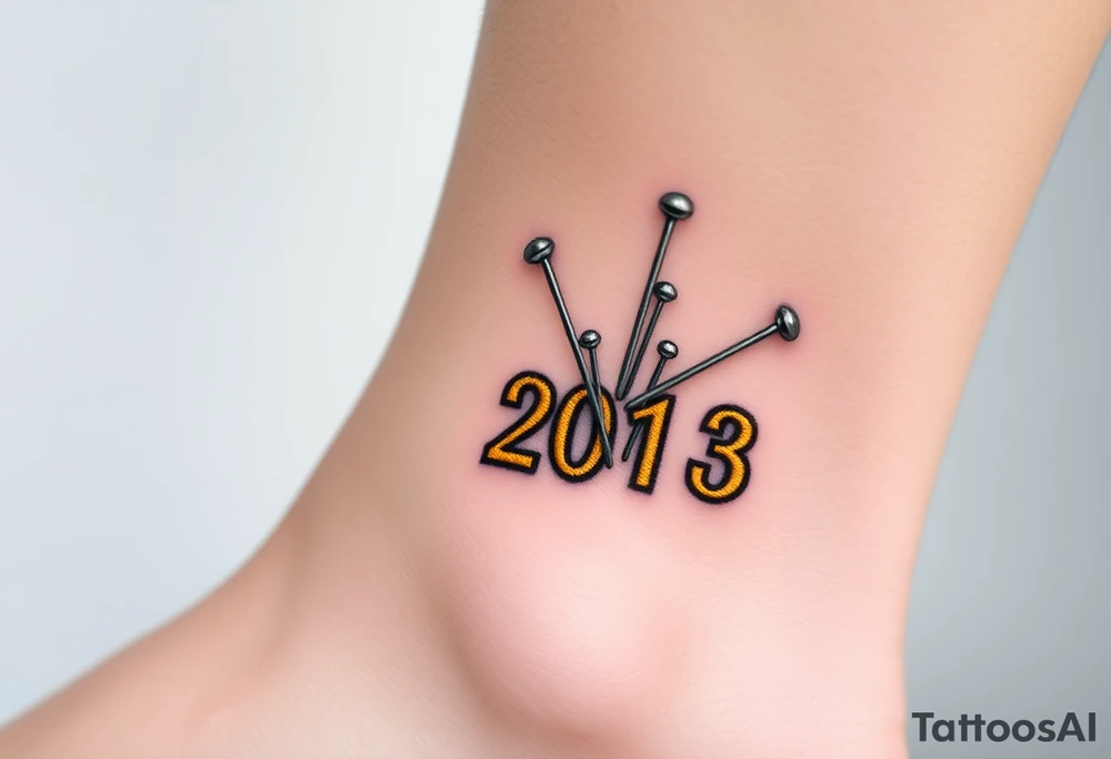Racing half marathon bib 2013 purple and gold running safety pins piercing the skin running tattoo idea