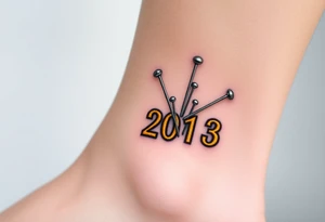 Racing half marathon bib 2013 purple and gold running safety pins piercing the skin running tattoo idea