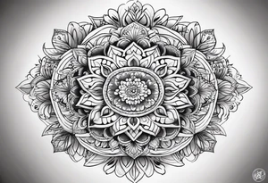 Mandala flower full back tattoo tattoo idea