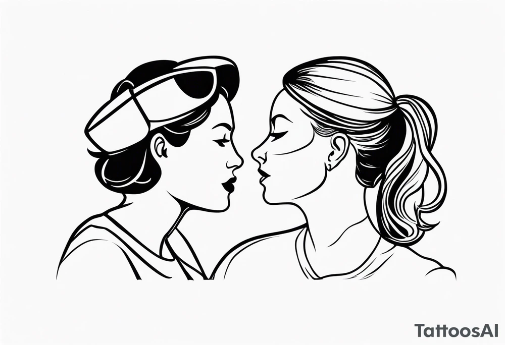 minimalist tattoo for couples (half mom and half dad) tattoo idea