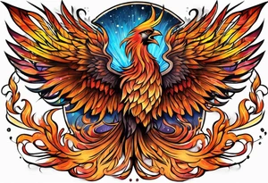 Phoenix artistic tattoo idea