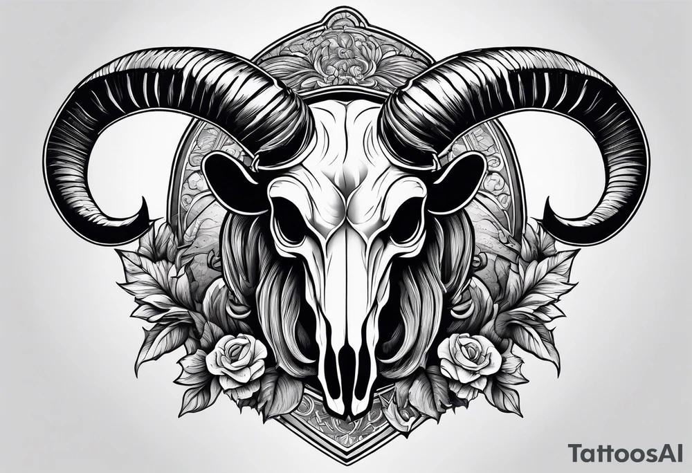 fishing, rams skull, knight's head, angel tattoo idea