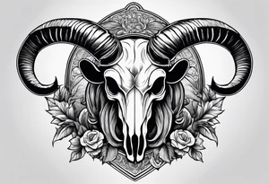 fishing, rams skull, knight's head, angel tattoo idea