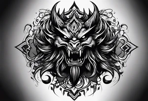 darkness monsterr shadow tattoo idea