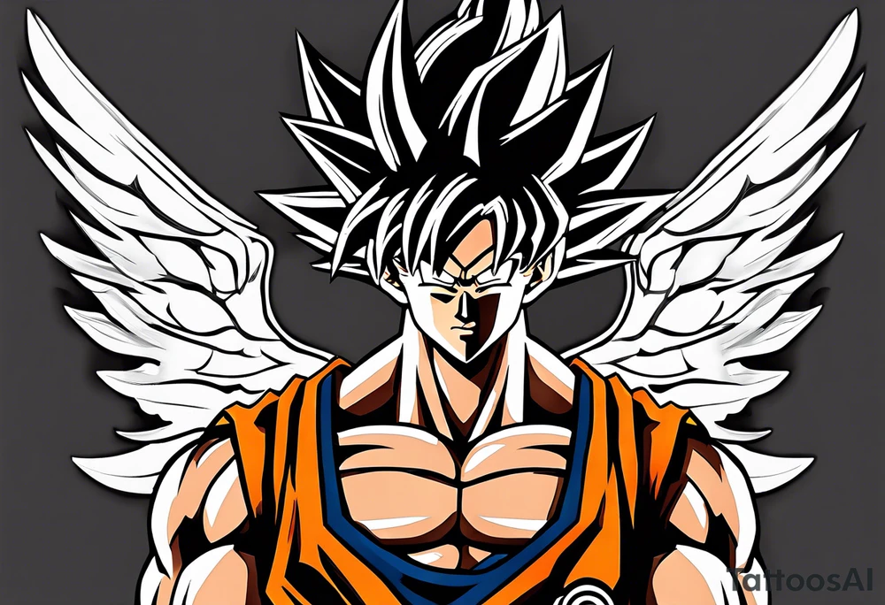 Tattoo on arm with goku with wings tattoo idea