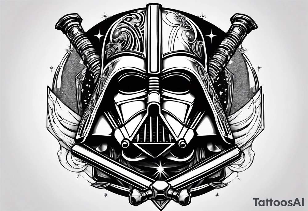 Two lightsabers overlapped as an "X" tattoo idea
