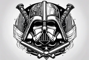 Two lightsabers overlapped as an "X" tattoo idea