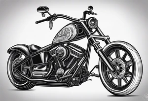 Chopper skull tattoo idea