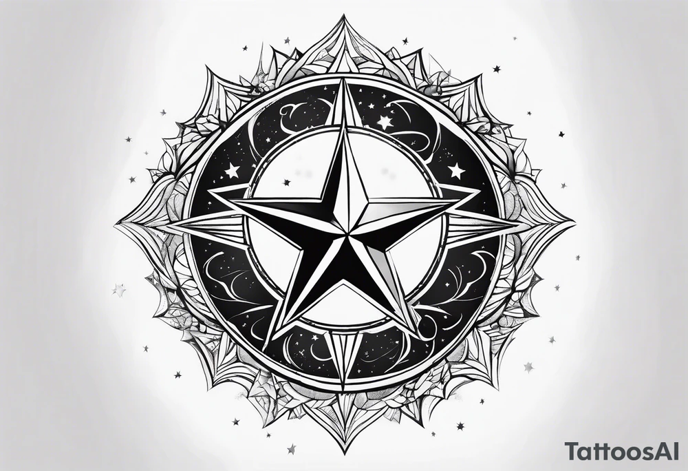 lower back dainty star and moon tattoo tattoo idea