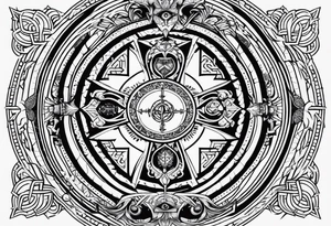 Vegvsir with a semicolon in the middle tattoo idea