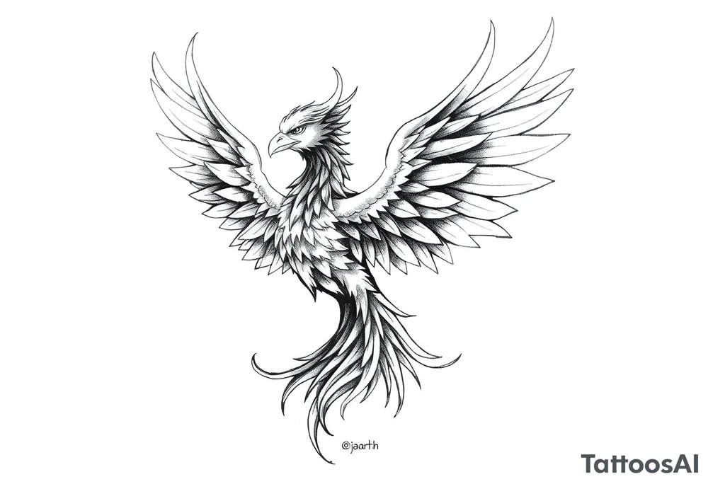 Phoenix rising tattoo idea