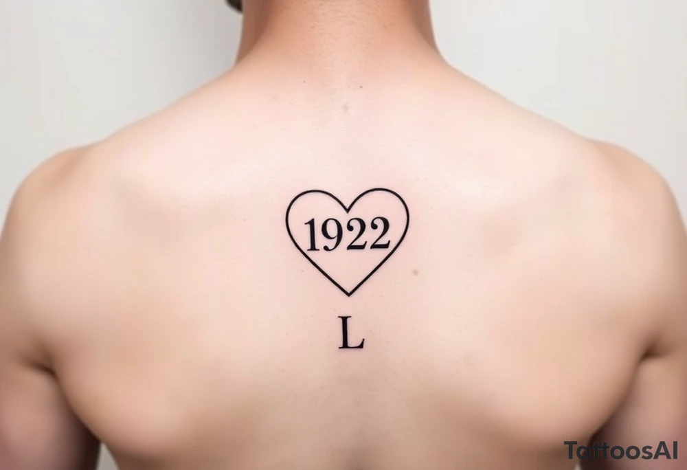 Heart with 192 in the middle and a L on the end tattoo idea