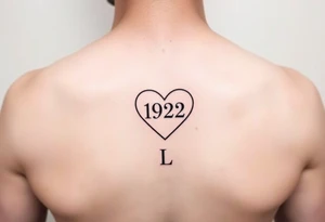 Heart with 192 in the middle and a L on the end tattoo idea