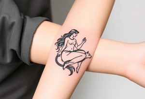 Goddess artemis with cat instead of wolf tattoo idea