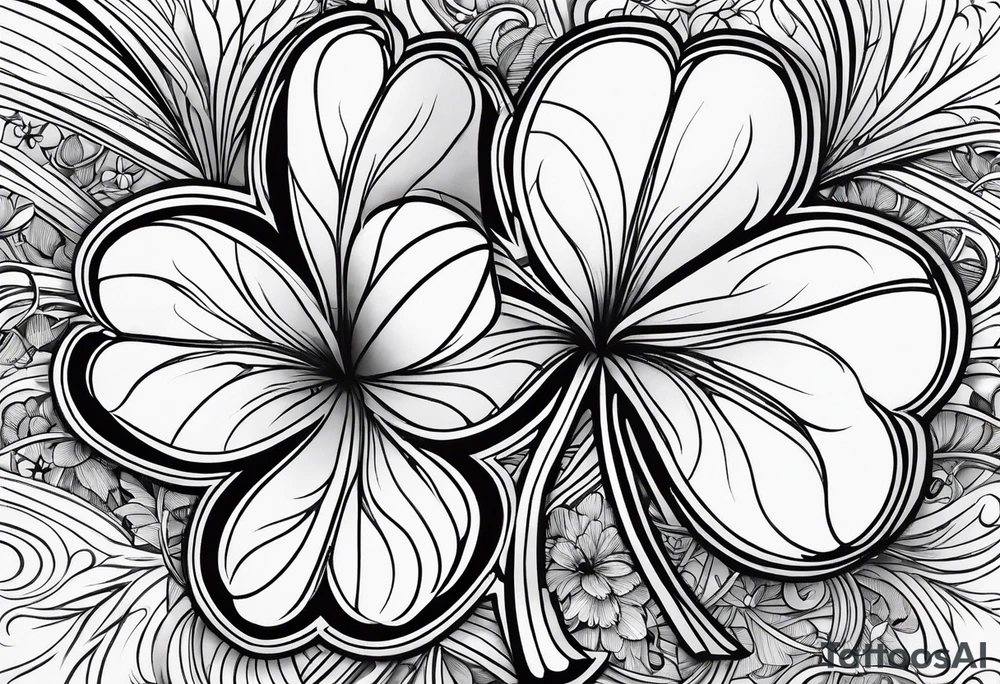 Four leaf clover tattoo idea