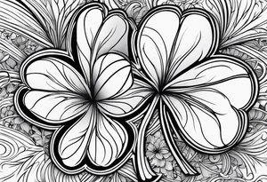 Four leaf clover tattoo idea