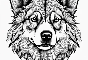 Pine tree representing a 3 legged dog tattoo idea